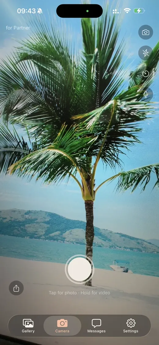 Tucked in-app camera